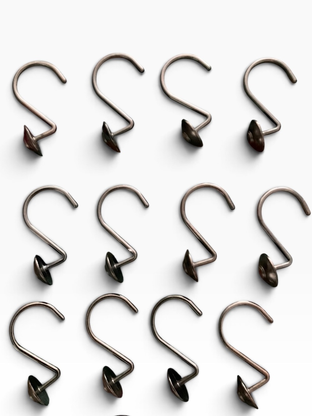 DECORATIVE Shower Curtain Hook/Ring Bronze Medallion (12)